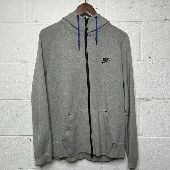 Nike Tech Fleece Jacket Grey Hooded Full-Zip Jacket 2024 - Picture 1 of 4